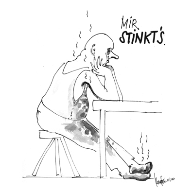 Karikatur Mir stinkt es